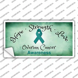 Ovarian Cancer Ribbon Novelty Sticker Decal