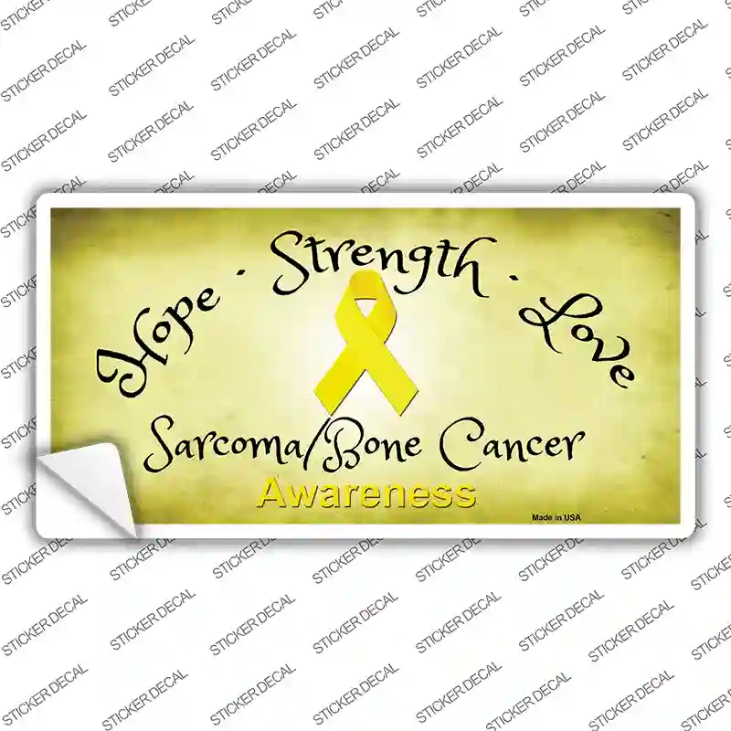 Sarcoma Bone Ribbon Novelty Sticker Decal
