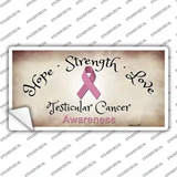Testicular Cancer Ribbon Novelty Sticker Decal