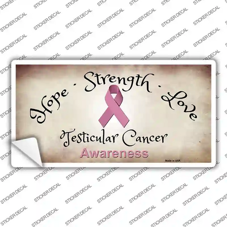 Testicular Cancer Ribbon Novelty Sticker Decal