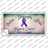 Thyroid Cancer Ribbon Novelty Sticker Decal