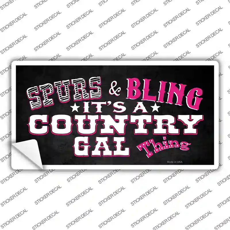 Spurs and Bling Novelty Sticker Decal