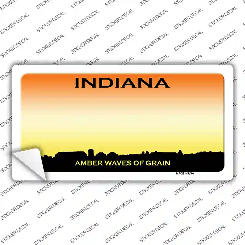 Indiana Amber Waves Novelty Sticker Decal