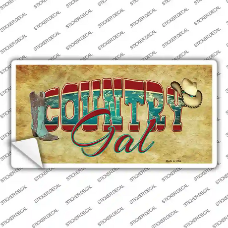 Country Gal Novelty Sticker Decal