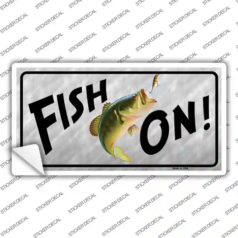 Fish On Novelty Sticker Decal