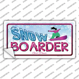 Snow Boarder Girl Novelty Sticker Decal