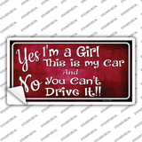 Yes Im A Girl Novelty Sticker Decal