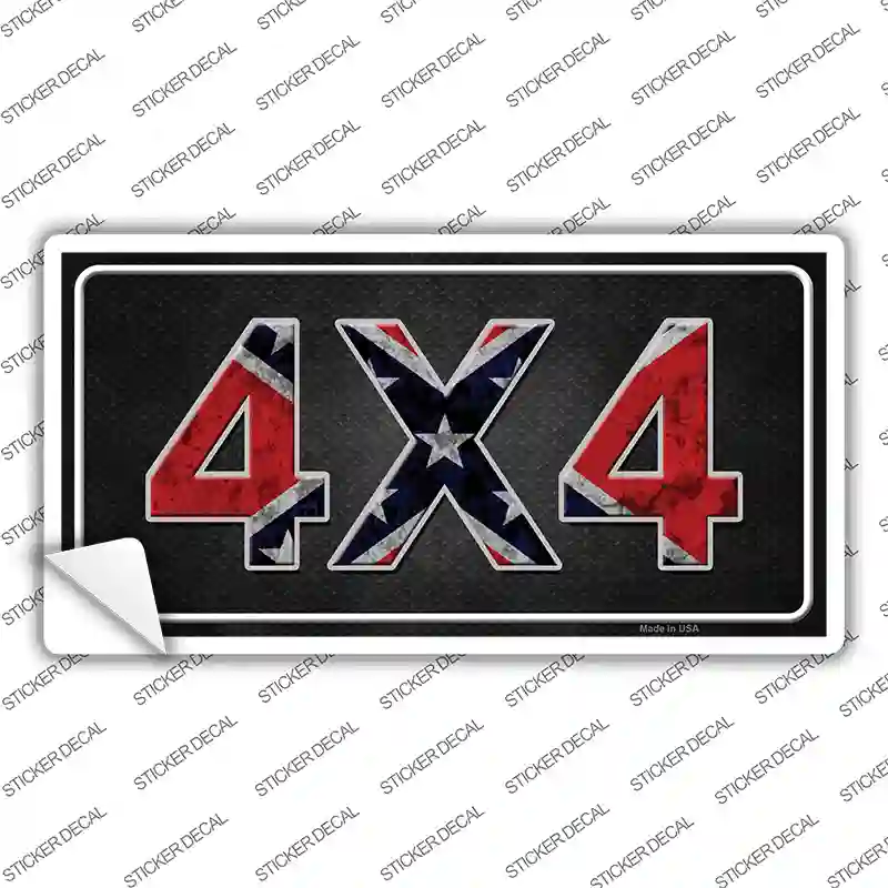 4x4 Confederate Novelty Sticker Decal