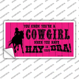 Pink Cowgirl Novelty Sticker Decal