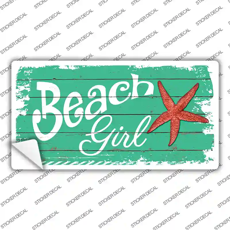 Beach Girl Novelty Sticker Decal