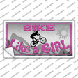 Bike Like A Girl Pink Novelty Sticker Decal