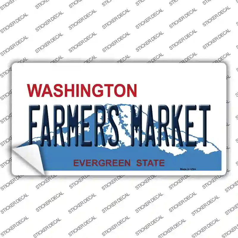 Farmers Market Washington Novelty Sticker Decal