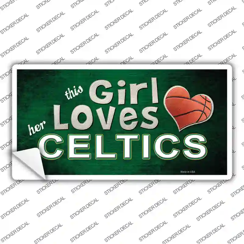This Girl Loves Her Celtics Novelty Sticker Decal