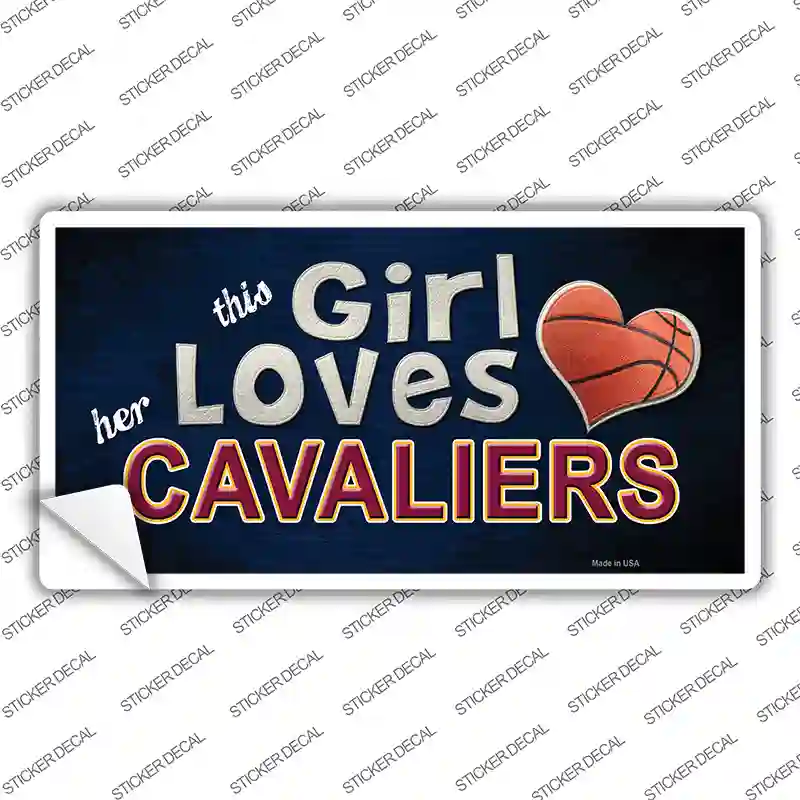 This Girl Loves Her Cavaliers Novelty Sticker Decal