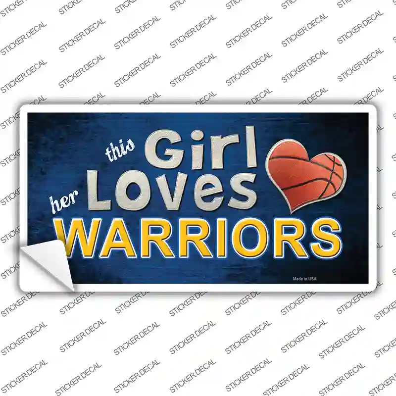 This Girl Loves Her Warriors Novelty Sticker Decal