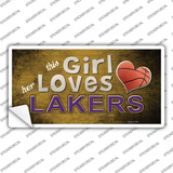 This Girl Loves Her Lakers Novelty Sticker Decal