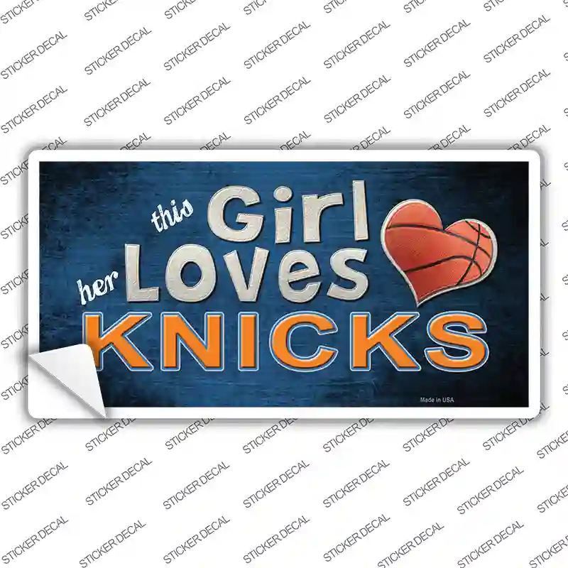 This Girl Loves Her Knicks Novelty Sticker Decal