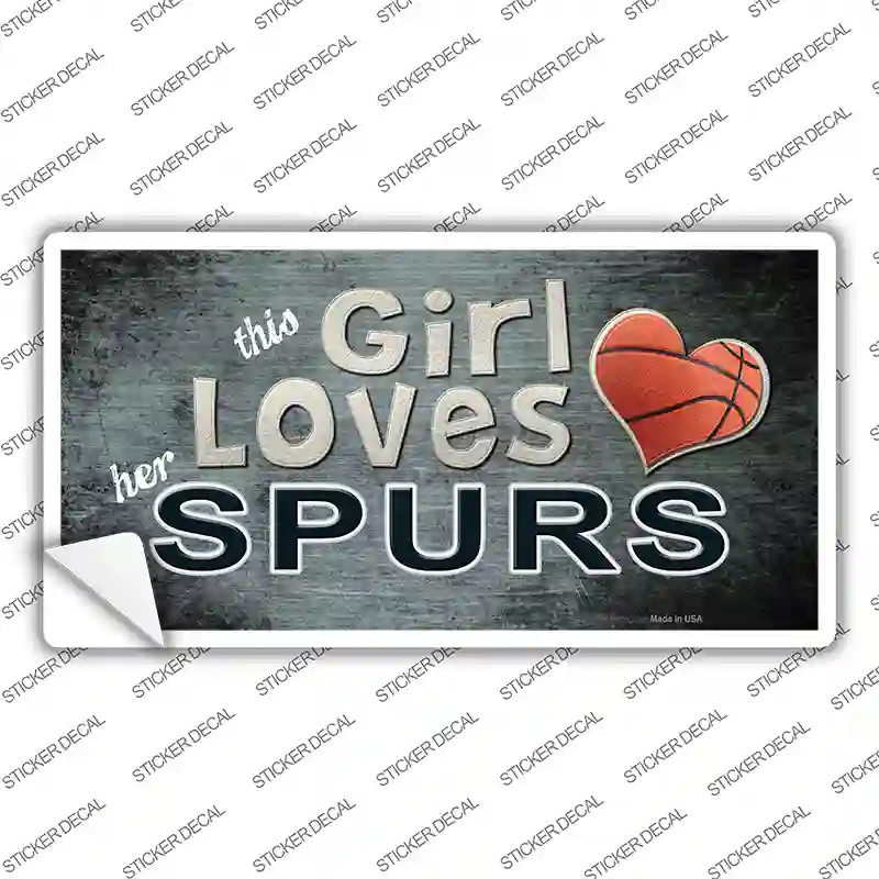 This Girl Loves Her Spurs Novelty Sticker Decal