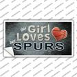 This Girl Loves Her Spurs Novelty Sticker Decal