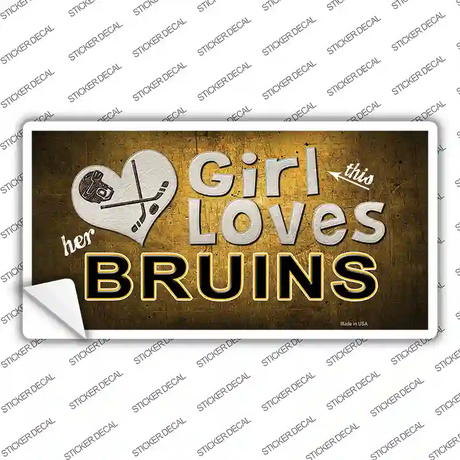This Girl Loves Her Bruins Novelty Sticker Decal