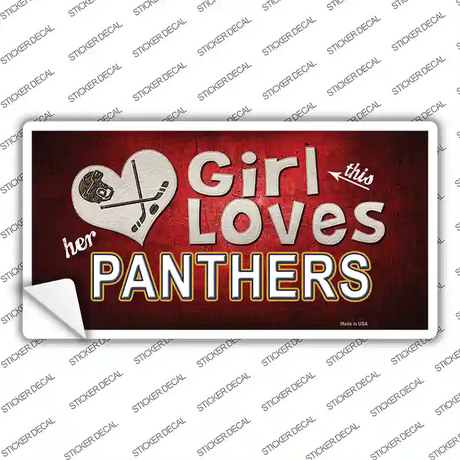 This Girl Loves Panthers Novelty Sticker Decal