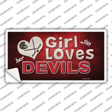 This Girl Loves Her Devils Novelty Sticker Decal