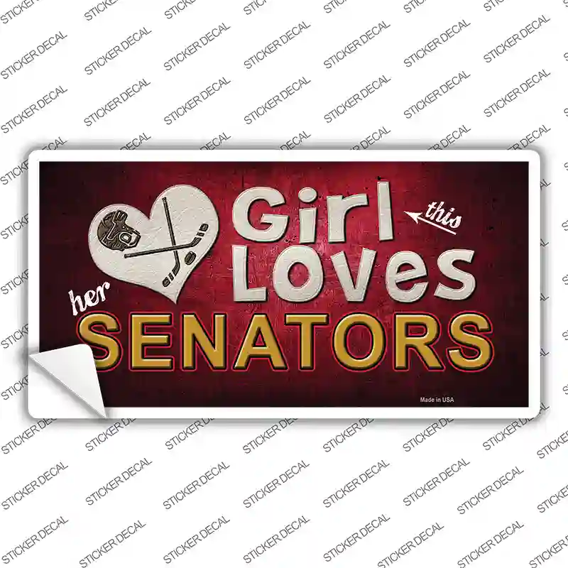 This Girl Loves Her Senators Novelty Sticker Decal