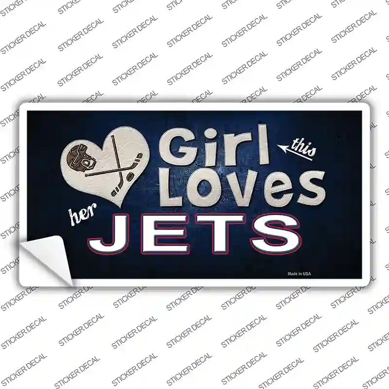 This Girl Loves Jets Novelty Sticker Decal