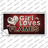This Girl Loves Her Flames Novelty Sticker Decal