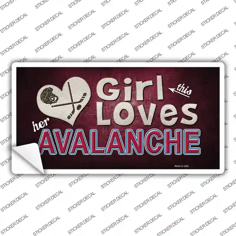 This Girl Loves Her Avalanche Novelty Sticker Decal