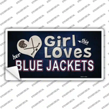 This Girl Loves Her Blue Jackets Novelty Sticker Decal