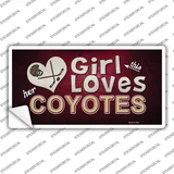 This Girl Loves Her Coyotes Novelty Sticker Decal