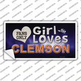 This Girl Loves Clemson Novelty Sticker Decal