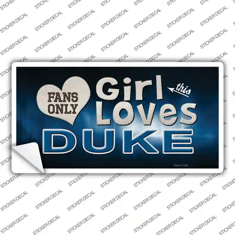 This Girl Loves Duke Novelty Sticker Decal