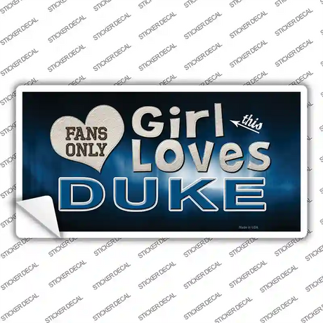 This Girl Loves Duke Novelty Sticker Decal