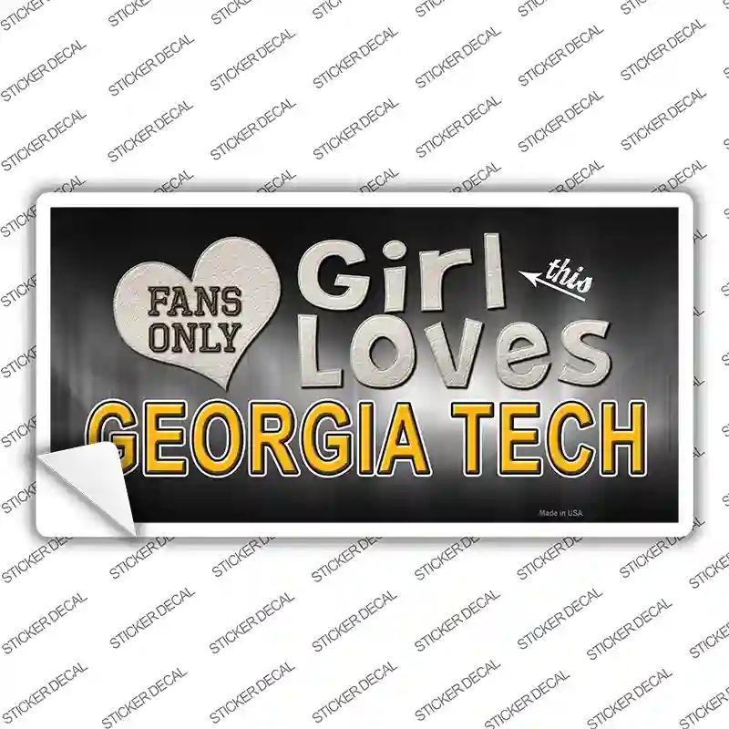 This Girl Loves Georgia Tech Novelty Sticker Decal