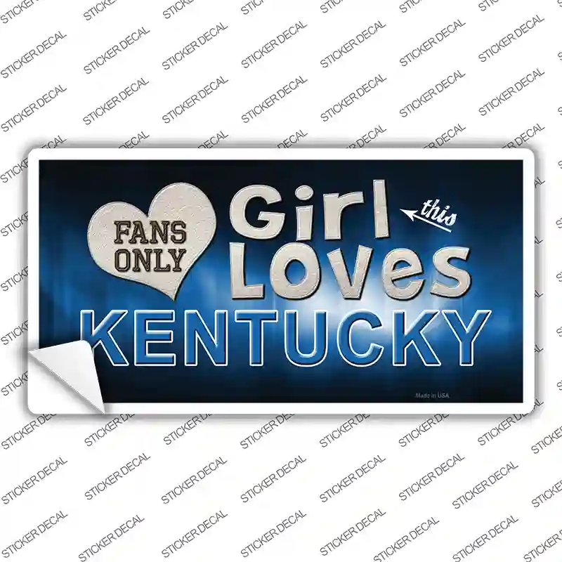 This Girl Loves Kentucky Novelty Sticker Decal