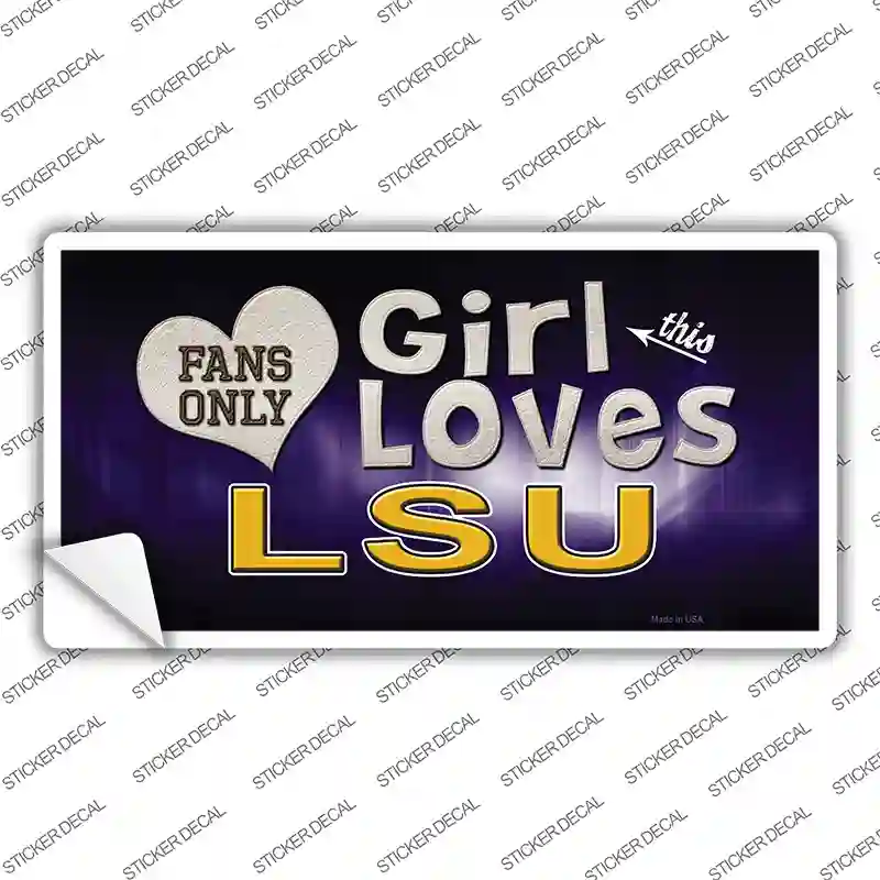 This Girl Loves LSU Novelty Sticker Decal