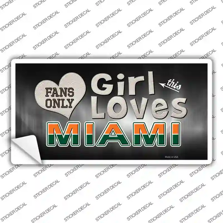 This Girl Loves Miami Novelty Sticker Decal