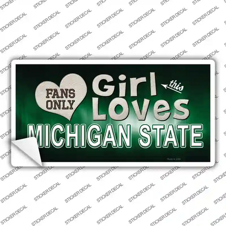 This Girl Loves Michigan State Novelty Sticker Decal