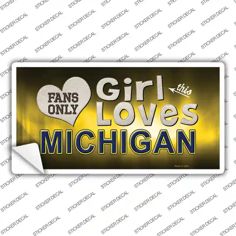 This Girl Loves Michigan Novelty Sticker Decal