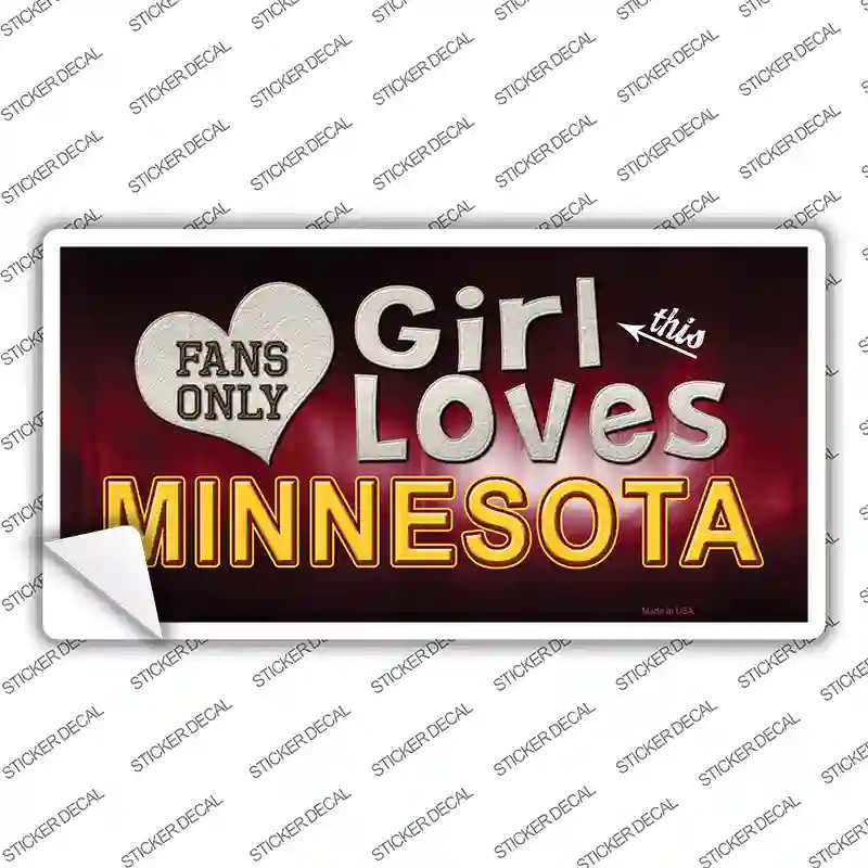 This Girl Loves Minnesota Novelty Sticker Decal