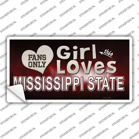 This Girl Loves Mississippi State Novelty Sticker Decal