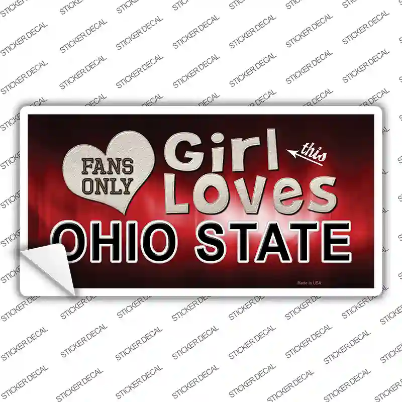 This Girl Loves Ohio State Novelty Sticker Decal