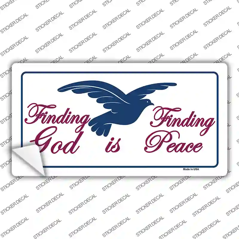 Finding God Finding Peace Novelty Sticker Decal