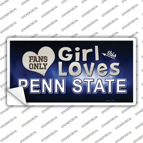 This Girl Loves Penn State Novelty Sticker Decal
