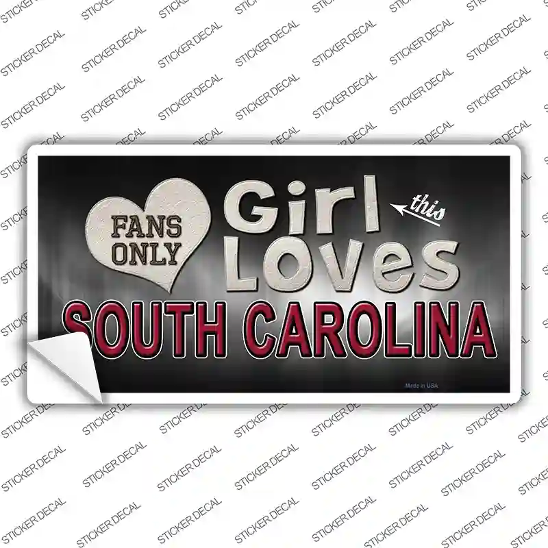 This Girl Loves South Carolina Novelty Sticker Decal