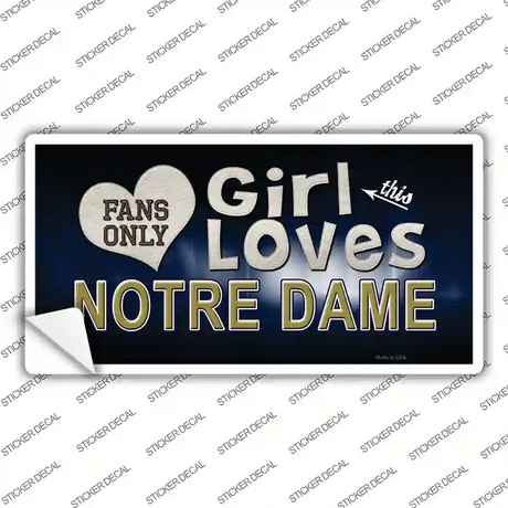 This Girl Loves Notre Dame Novelty Sticker Decal