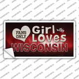 This Girl Loves Wisconsin Novelty Sticker Decal