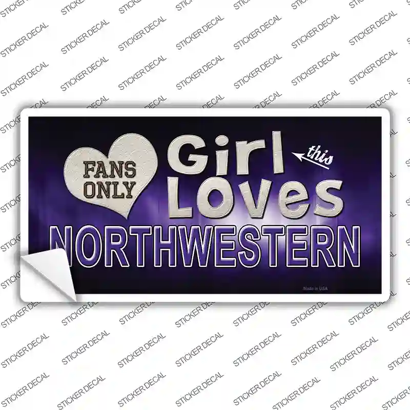 This Girl Loves Northwestern Novelty Sticker Decal